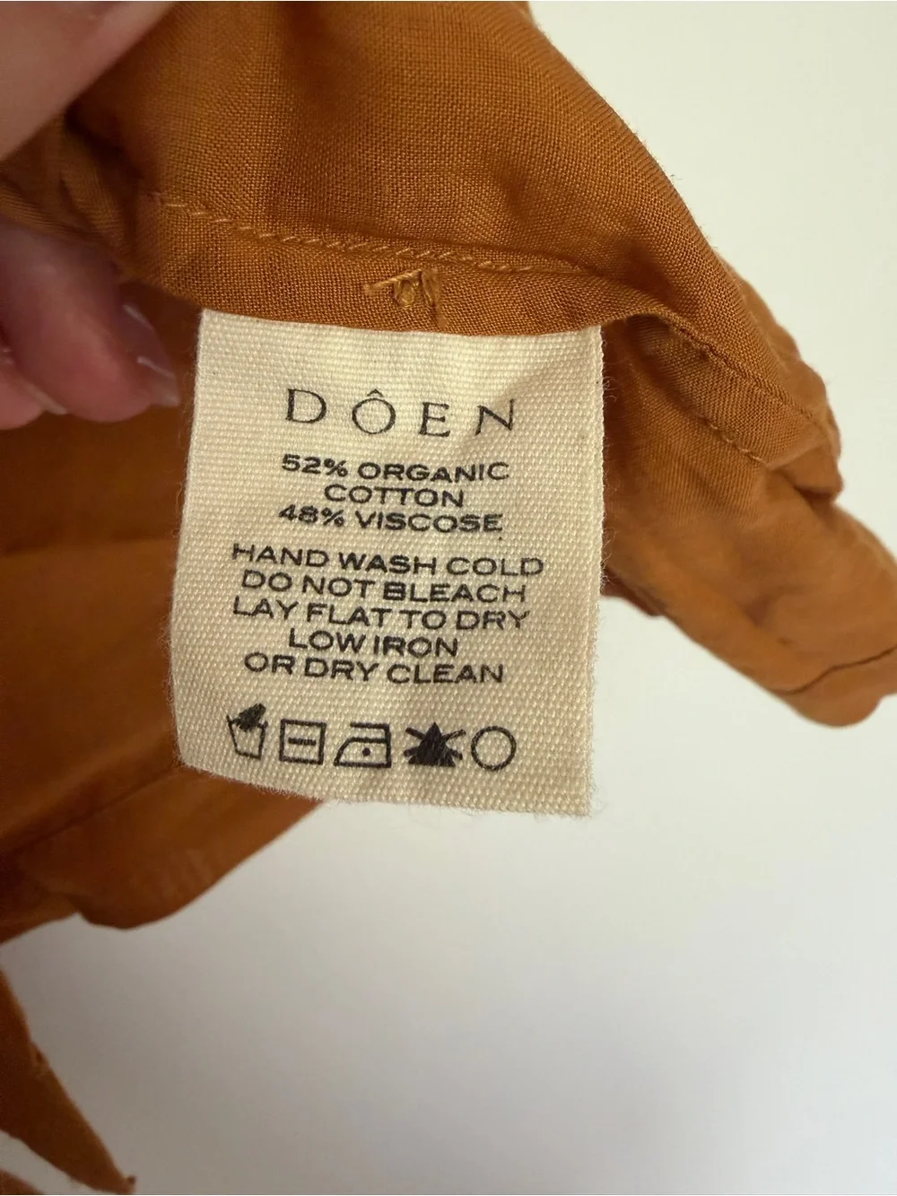 DOEN June Mustard Brown Top